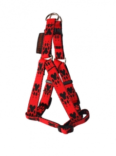 Postroj pro psa popruh š. 1,6 cm,červený, DOGSTORE
